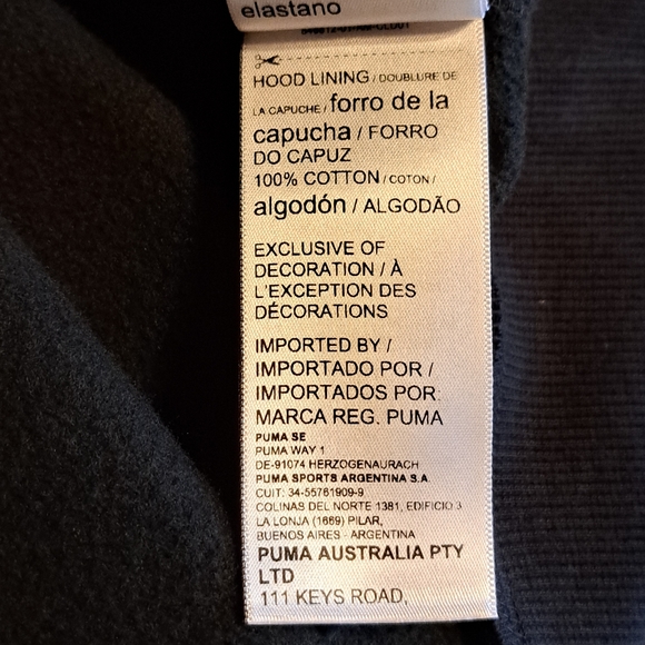 Puma Black Sweatshirt Iconic Logo Athletic Style Size XL - Picture 6 of 7